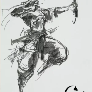 A Path to Glory – Jin Yong's Centennial Memorial • Limited Edition Sketches Fine Art Print Signed by Ren Zhe (III)